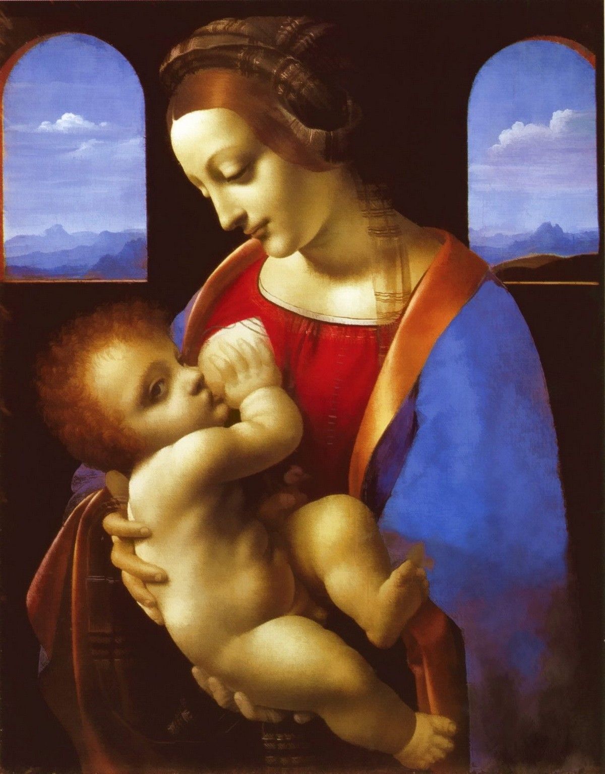 Леонардо да Винчи: «Мадонна с Младенцем (Мадонна Литта)»...
