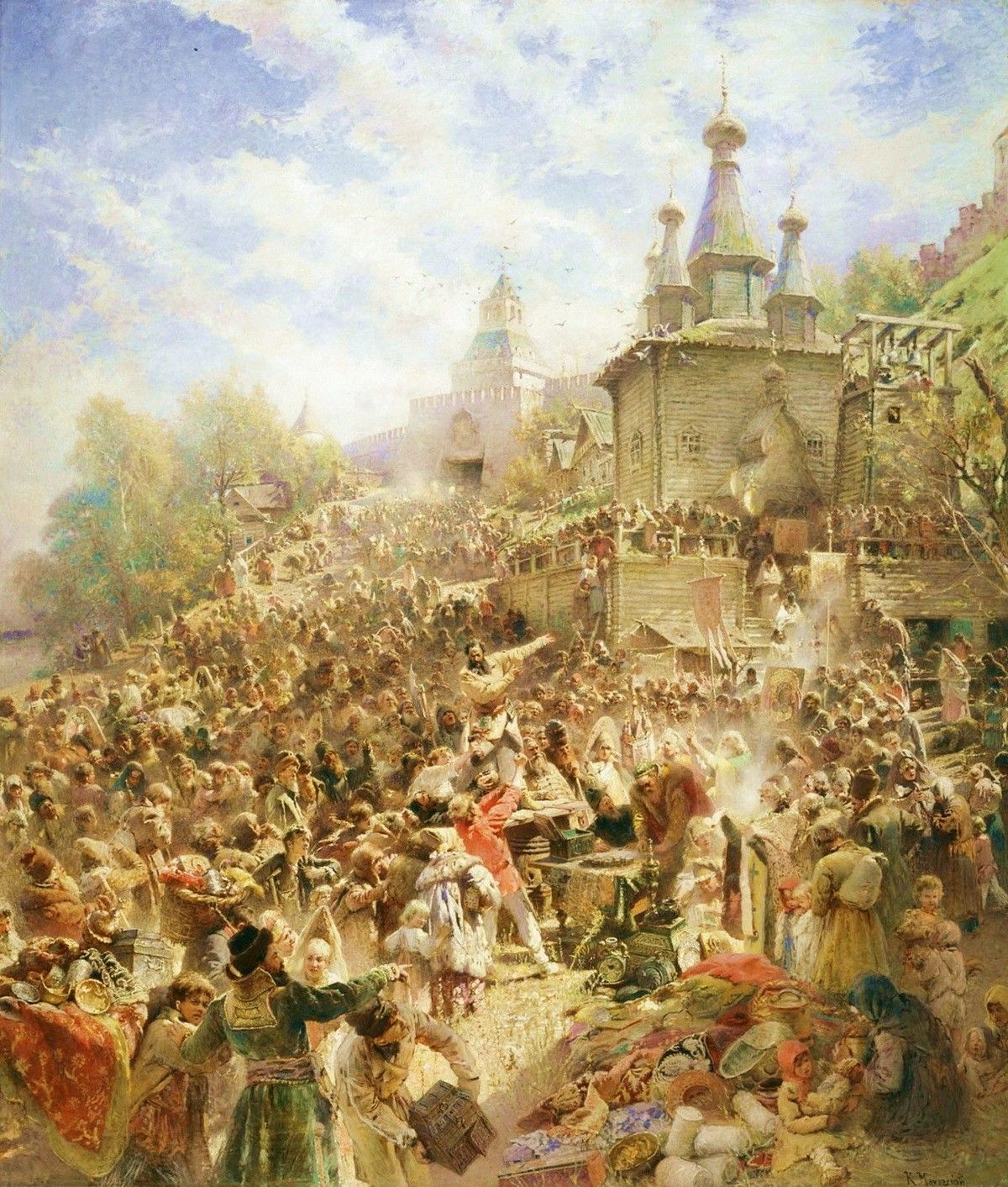 Пример единства народов России... М.И. Песков. Воззвание Минина к нижегородцам в 1611 году...