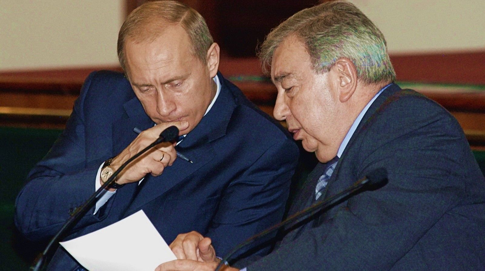 Рабочая встреча. Евгений Примаков и Владимир Путин