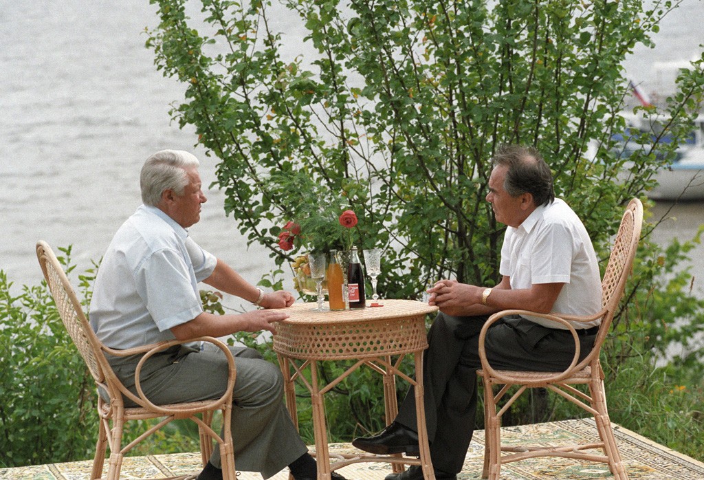 Два президента: Минтимер Шаймиев и Борис Ельцин